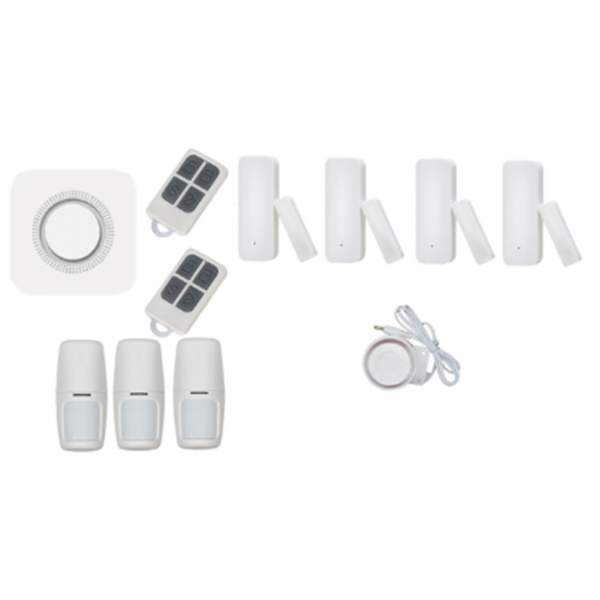 Kit Sistema De Seguridad Casa + Alarma Wifi Control Por App