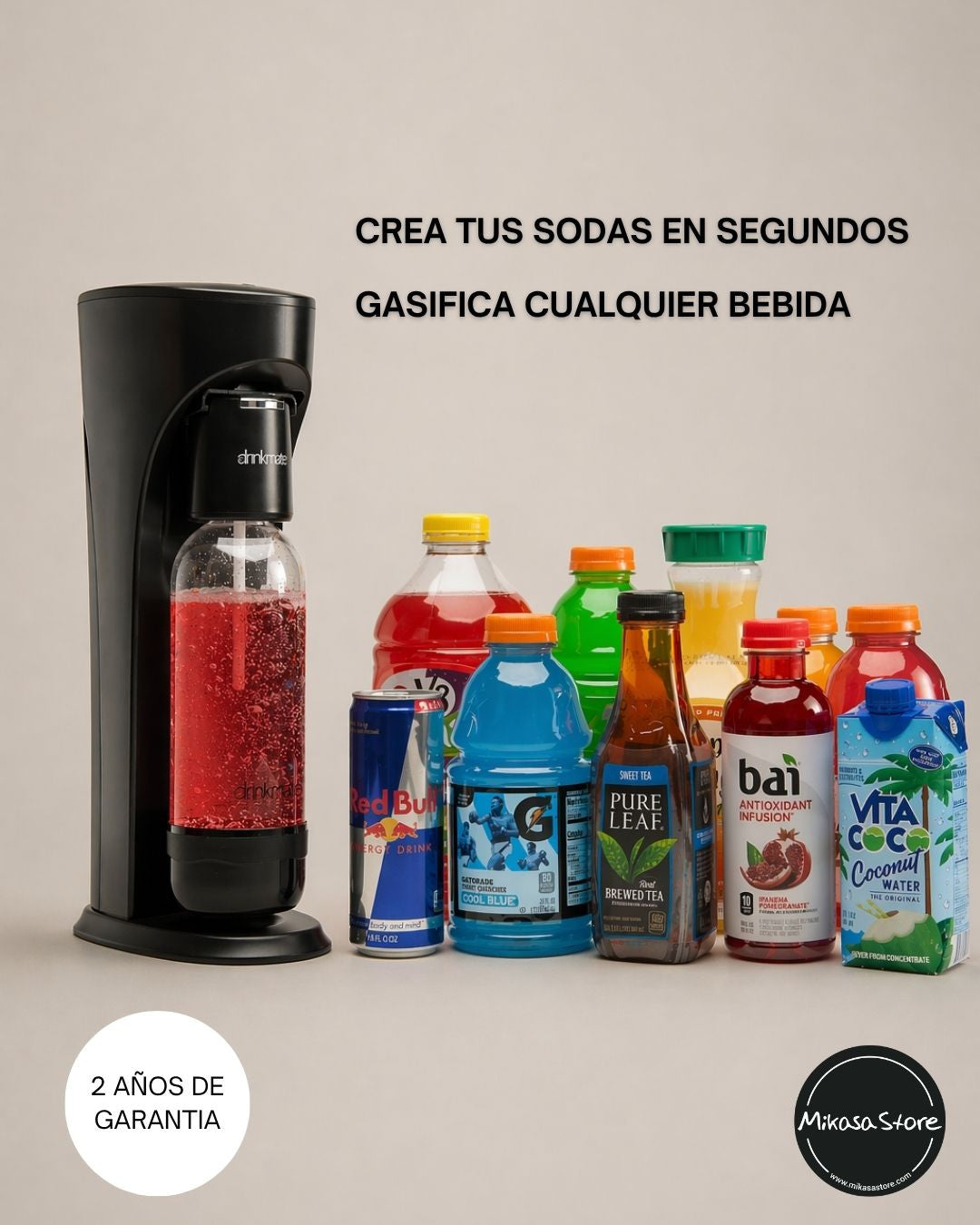 Máquina Negra Para Gasificar  Cualquier Bebida Drinkmate