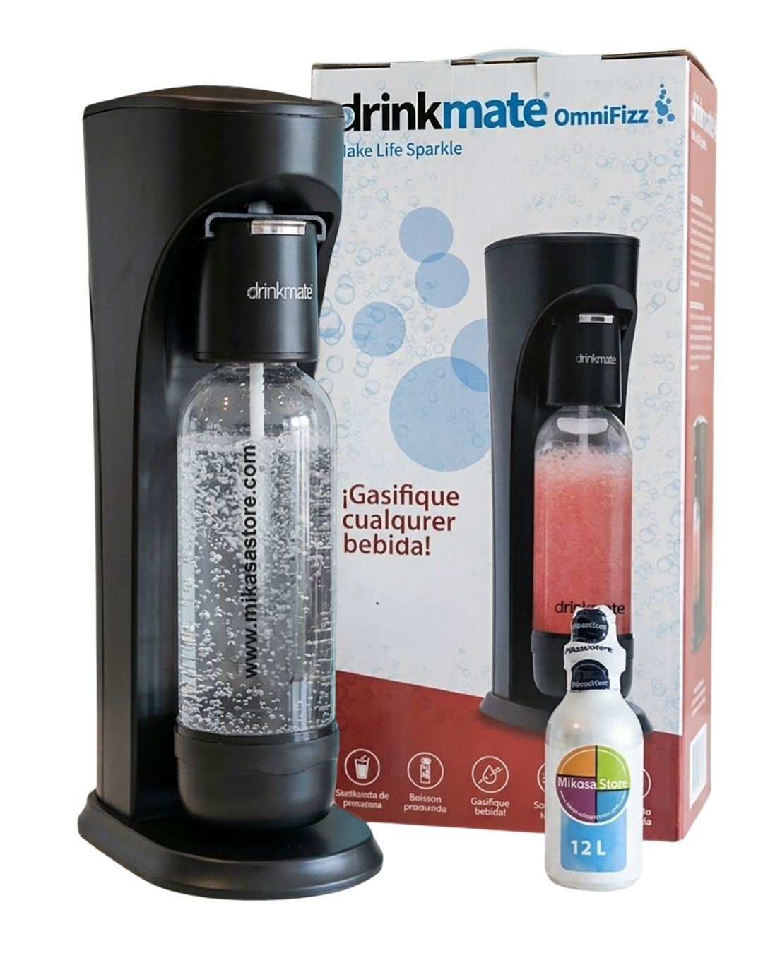 Máquina Negra Para Gasificar  Cualquier Bebida Drinkmate