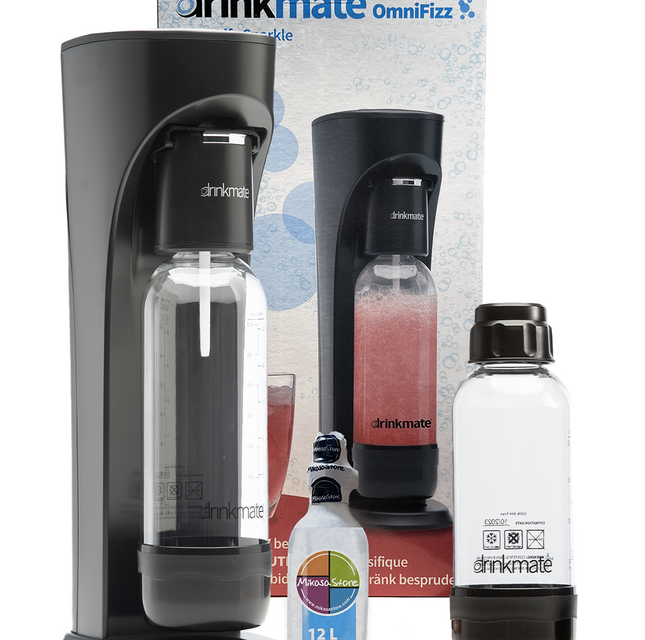 Combo Máquina para hacer agua con gas y gaseosa + botella de medio litro