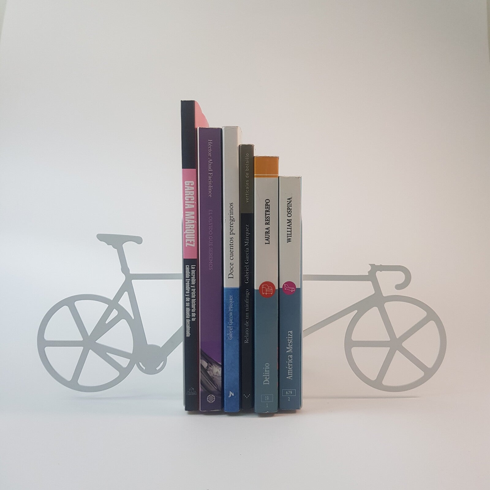 Sujetalibros Bicicleta Blanco