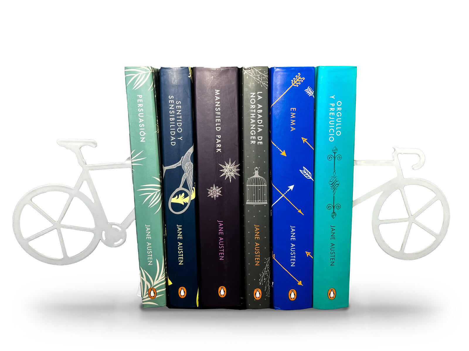 Sujetalibros Bicicleta Blanco