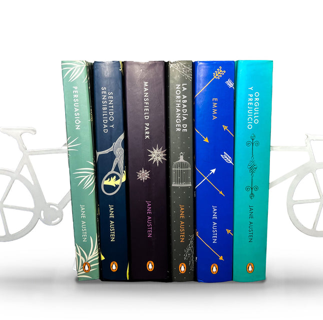 Sujetalibros Bicicleta Blanco