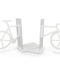 Sujetalibros Bicicleta Blanco
