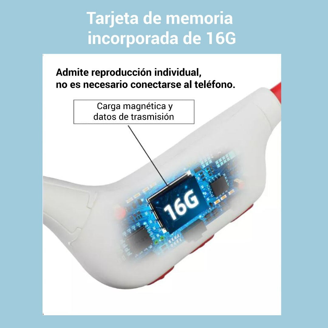 Audífonos de conducción ósea a prueba de agua IPX8