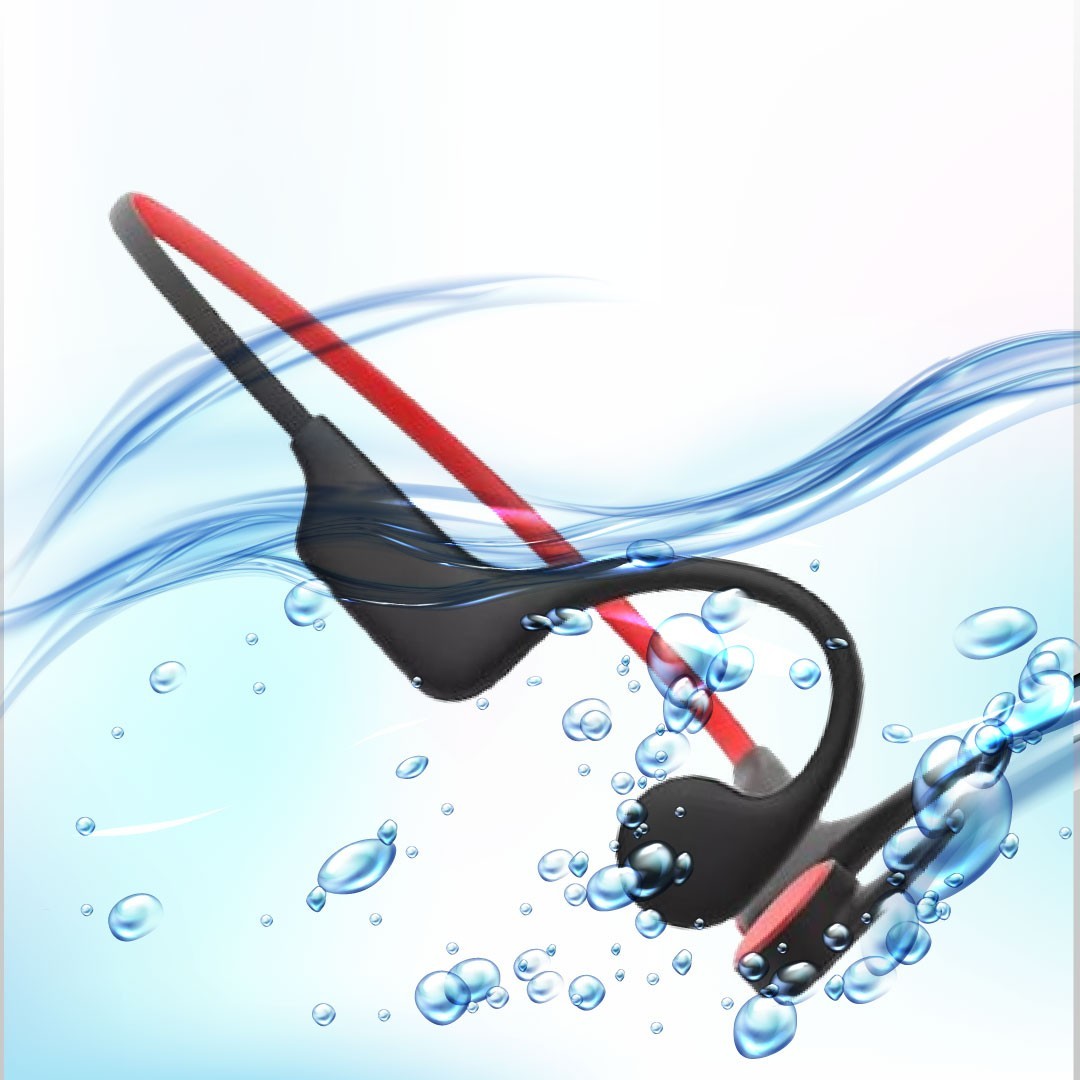 Audífonos de conducción ósea a prueba de agua IPX8