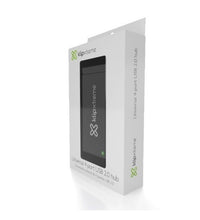 Klipx negro portátil 4 puertos