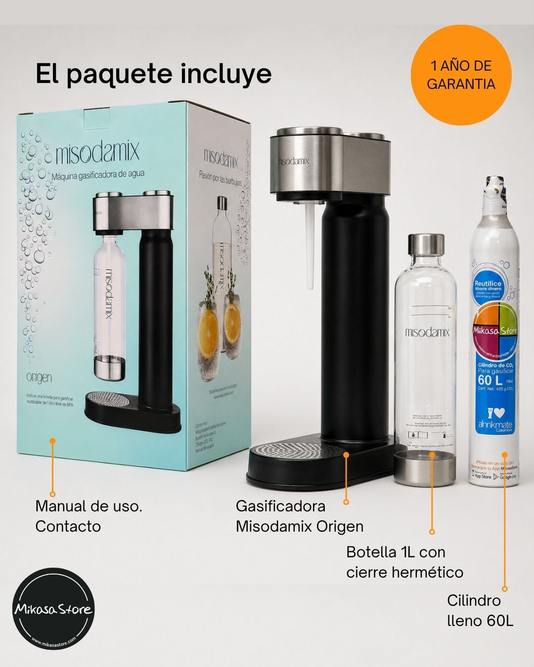 Máquina gasificadora de agua MISODAMIX Origen