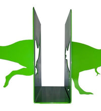 Sujetalibros Dinosaurio Metálico Verde