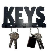 Portallaves En Metal Keys Pared Diseño Negro