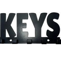 Portallaves En Metal Keys Pared Diseño Negro