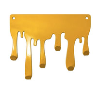 Portallaves Pared En Metal Melted Efecto Derretido Amarillo