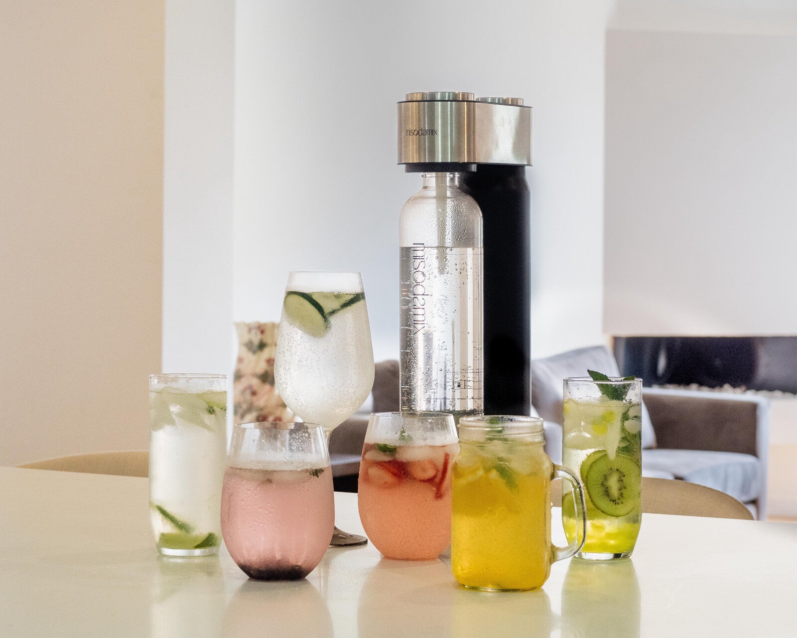 Combo Máquina gasificadora de agua MISODAMIX + Botella 1Litro