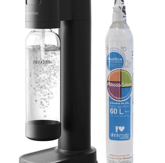 Máquina gasificadora de agua MISODAMIX Fizzy Negra