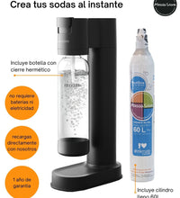 Máquina gasificadora de agua MISODAMIX Fizzy Negra