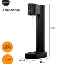 Máquina gasificadora de agua MISODAMIX Fizzy Negra