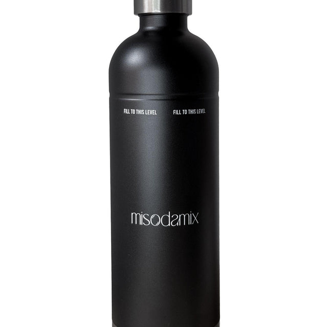 Botella Acero Inoxidable Misodamix Negra Para Gasificadora
