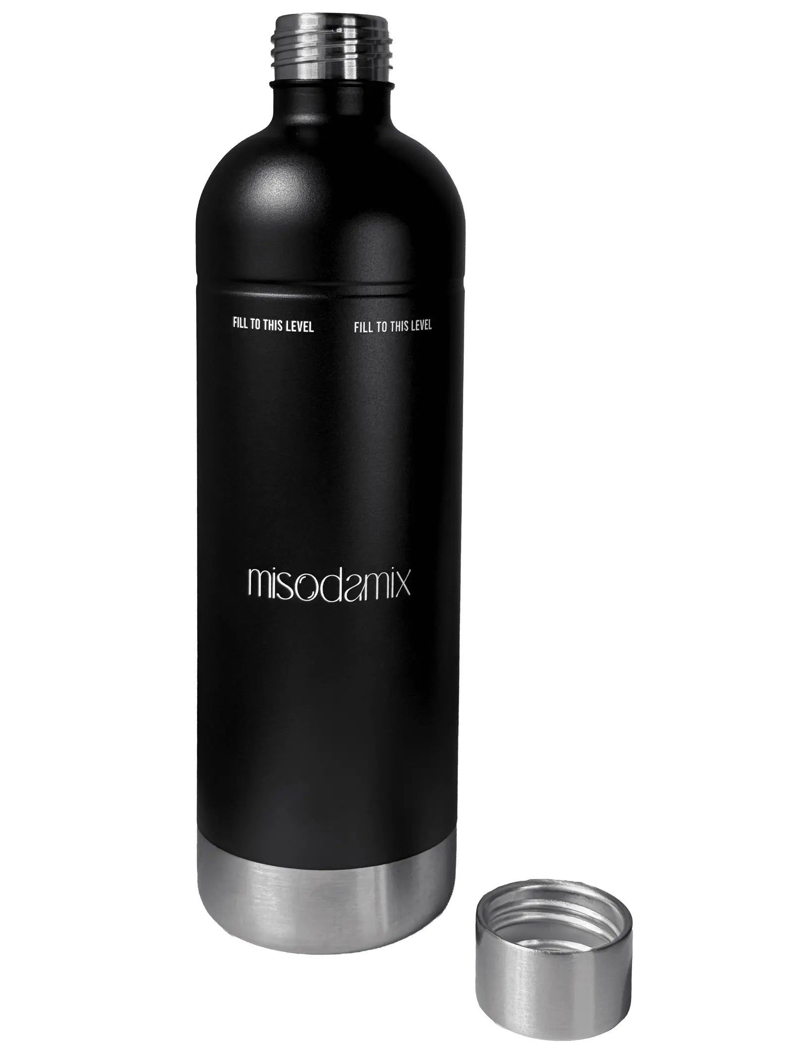 Botella Acero Inoxidable Misodamix Negra Para Gasificadora