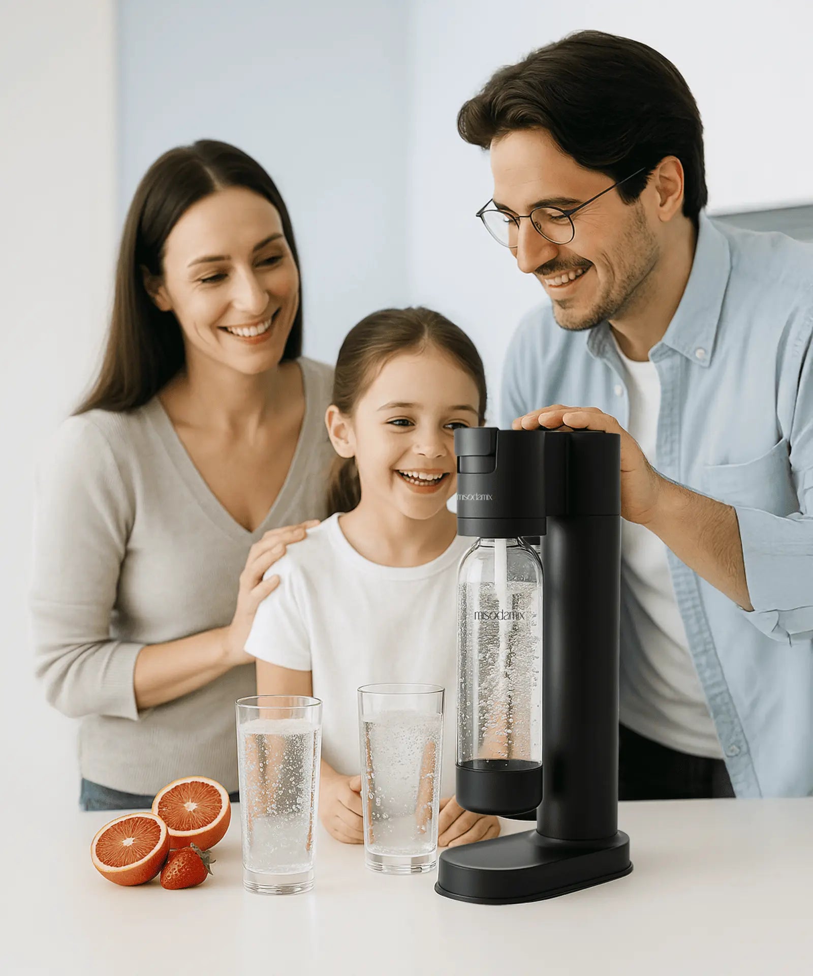 Combo Máquina gasificadora de agua MISODAMIX FIZZY+ Botella Acero Inoxidable