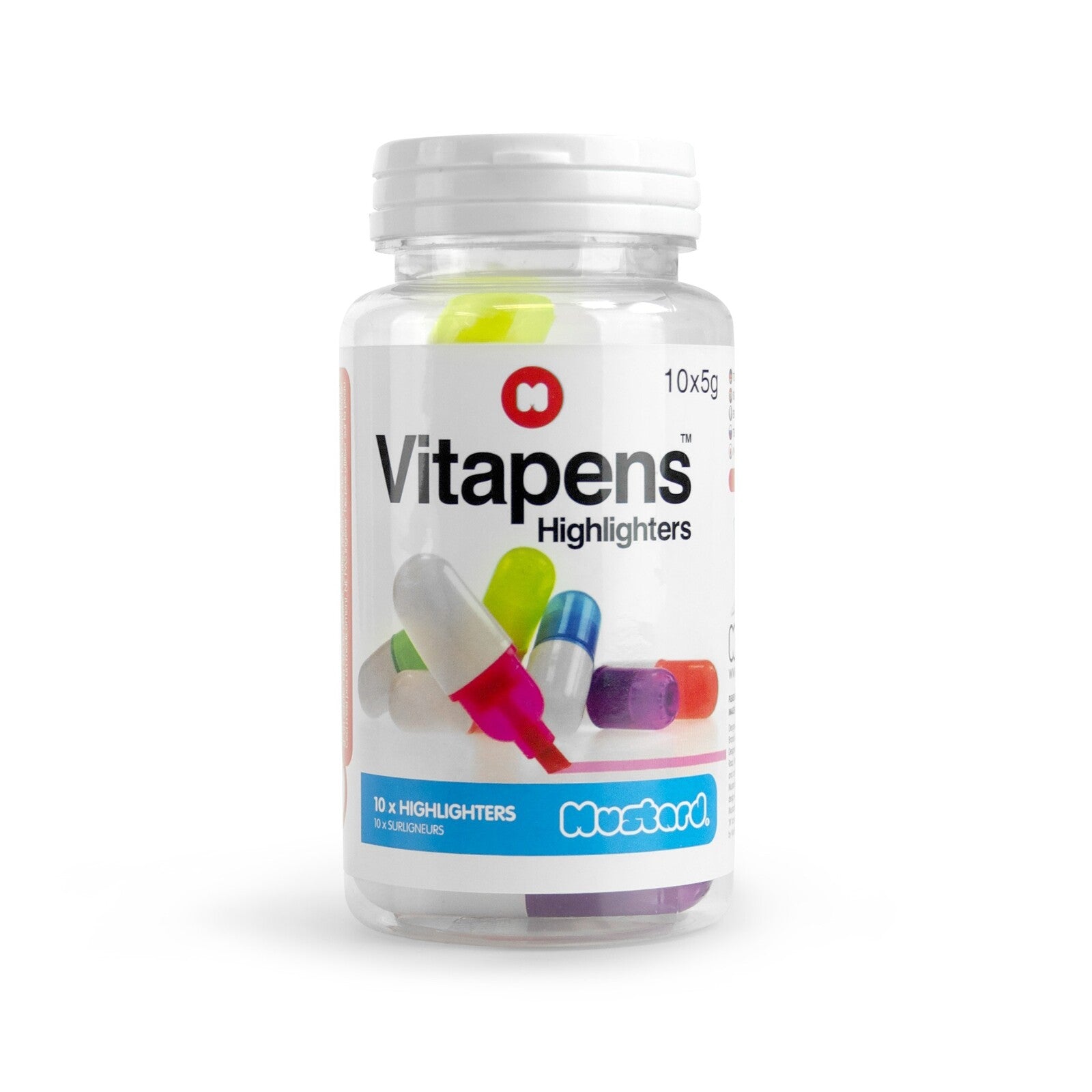 resaltadores en forma de vitaminas