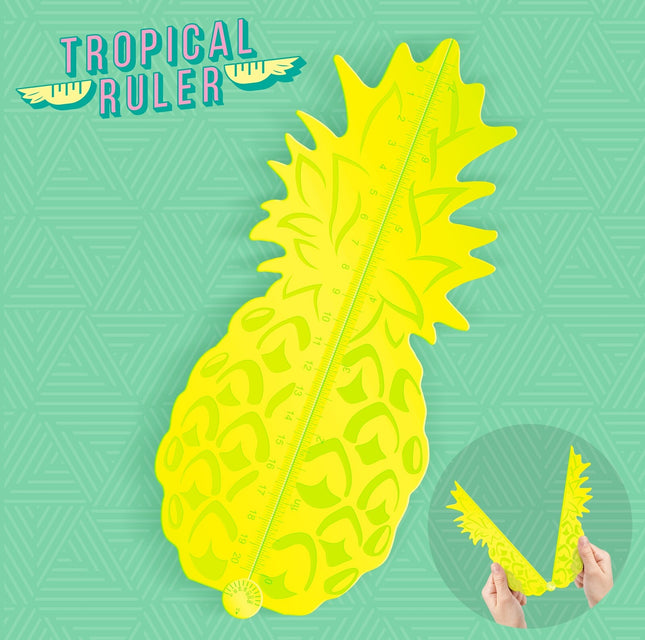 Regla con forma de  piña tropical
