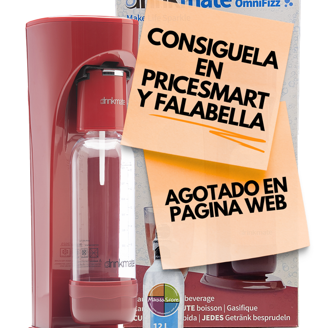 Máquina Roja Para Hacer Agua Con Gas Y Gaseosa Drinkmate