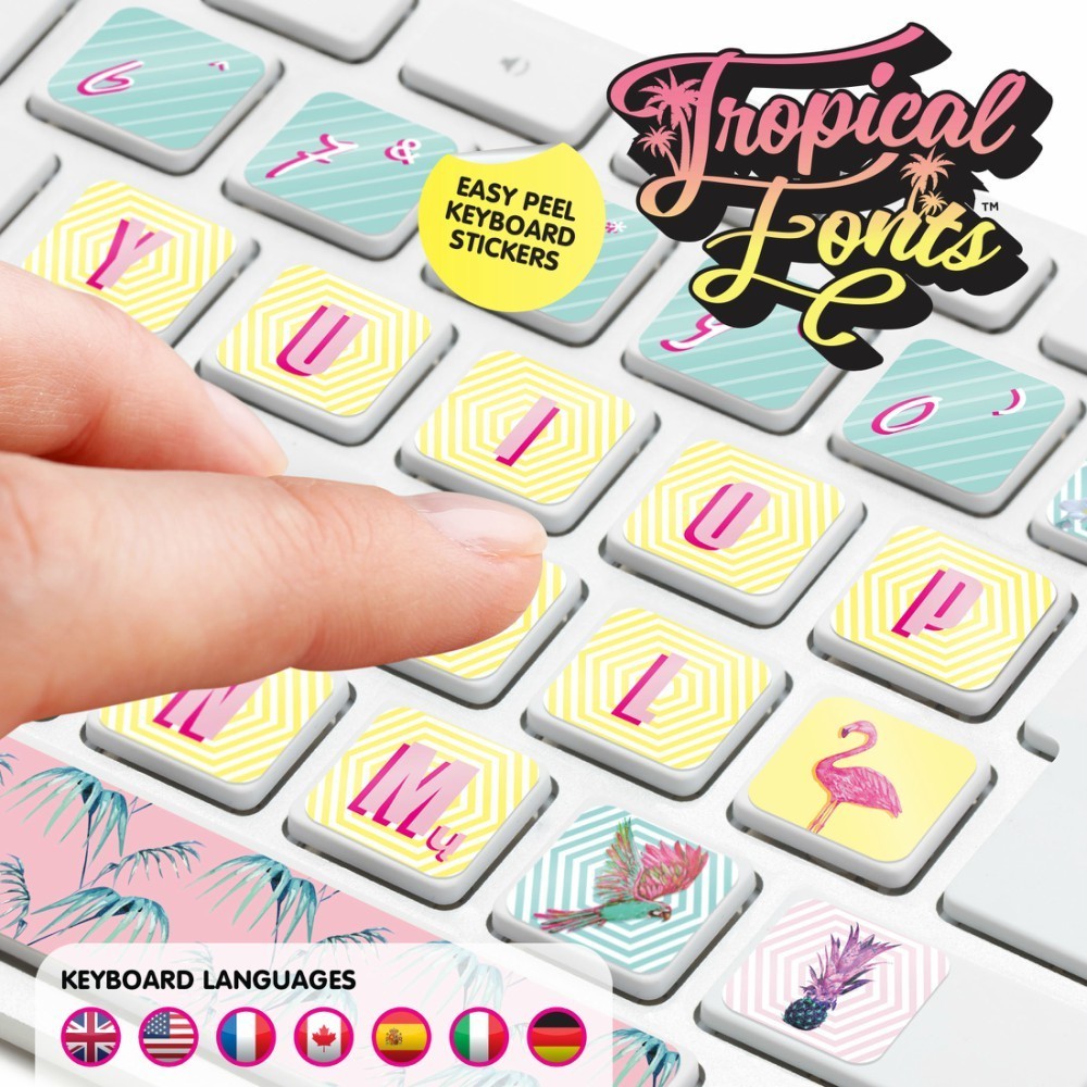 Sticker para teclado tropical