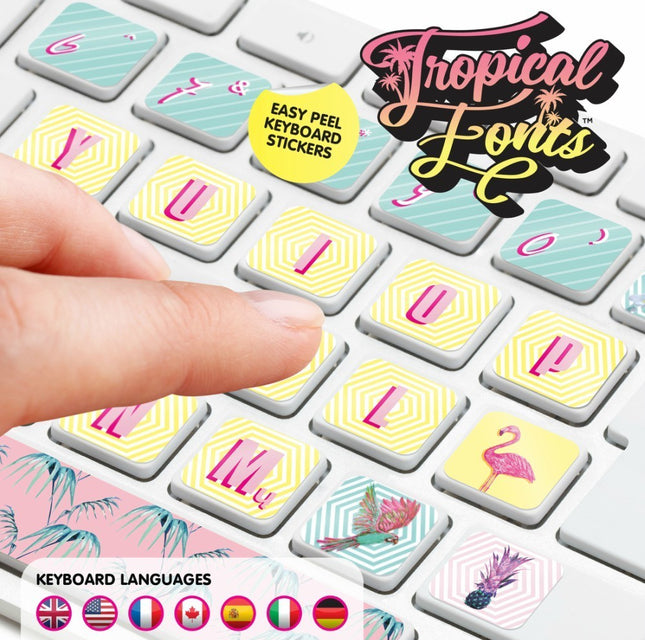 Sticker para teclado tropical