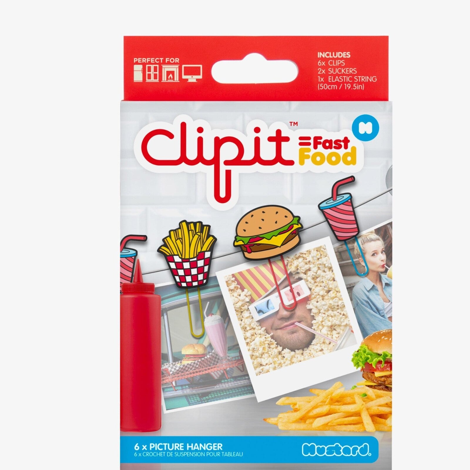 Clip colgante comida rapida x 6