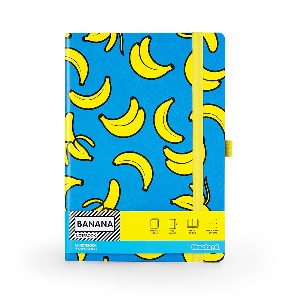 LIBRETA 190 HOJAS BANANAS CIAN