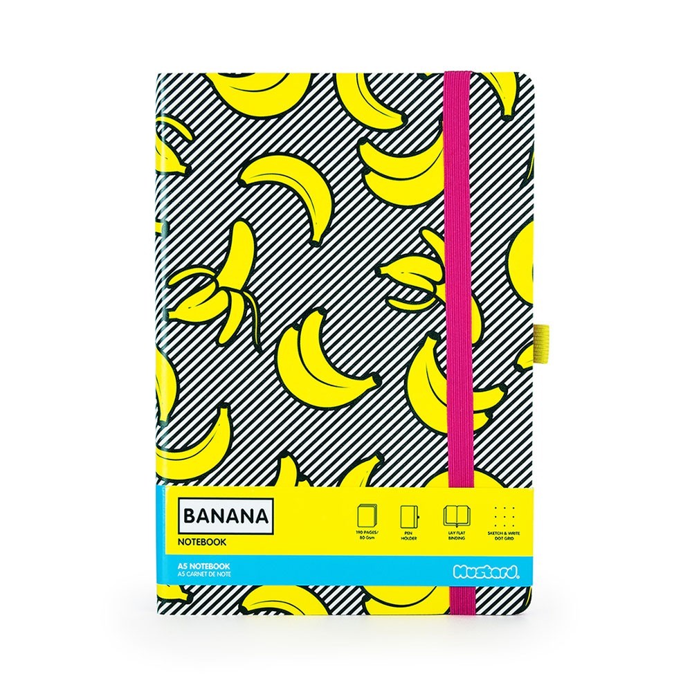 LIBRETA 190 HOJAS BANANAS GRIS