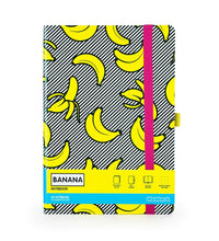 LIBRETA 190 HOJAS BANANAS GRIS