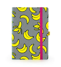LIBRETA 190 HOJAS BANANAS GRIS