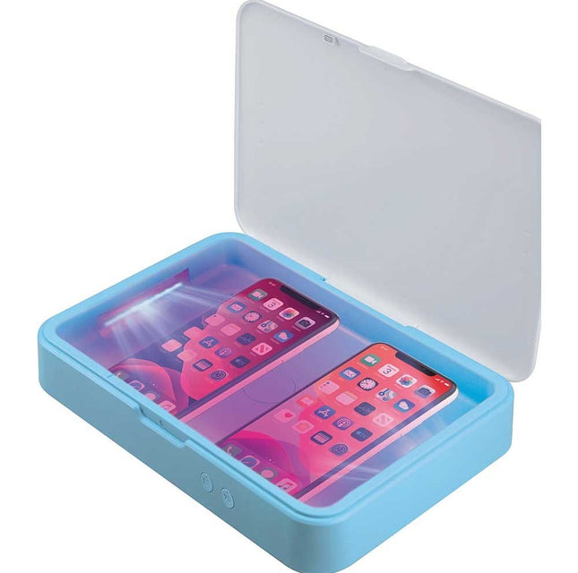Caja desinfectante con luz UV para 2 Teléfonos o 1 tableta