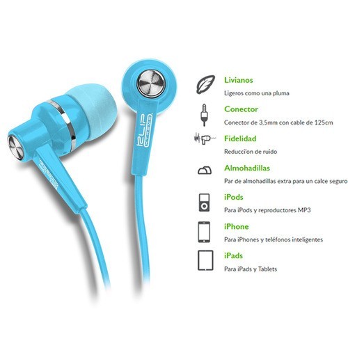 Auriculares internos Klip Xtreme KSE-105