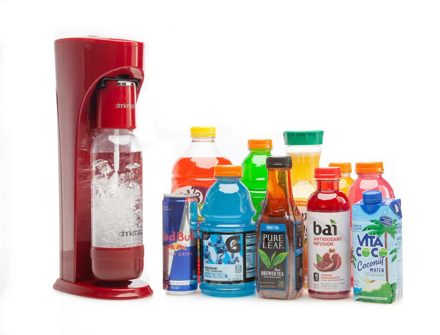 Combo Máquina Roja para hacer agua con gas y gaseosa + Cilindro de repuesto