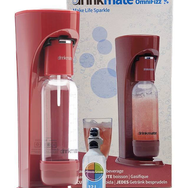 Máquina Roja Para Hacer Agua Con Gas Y Gaseosa Drinkmate