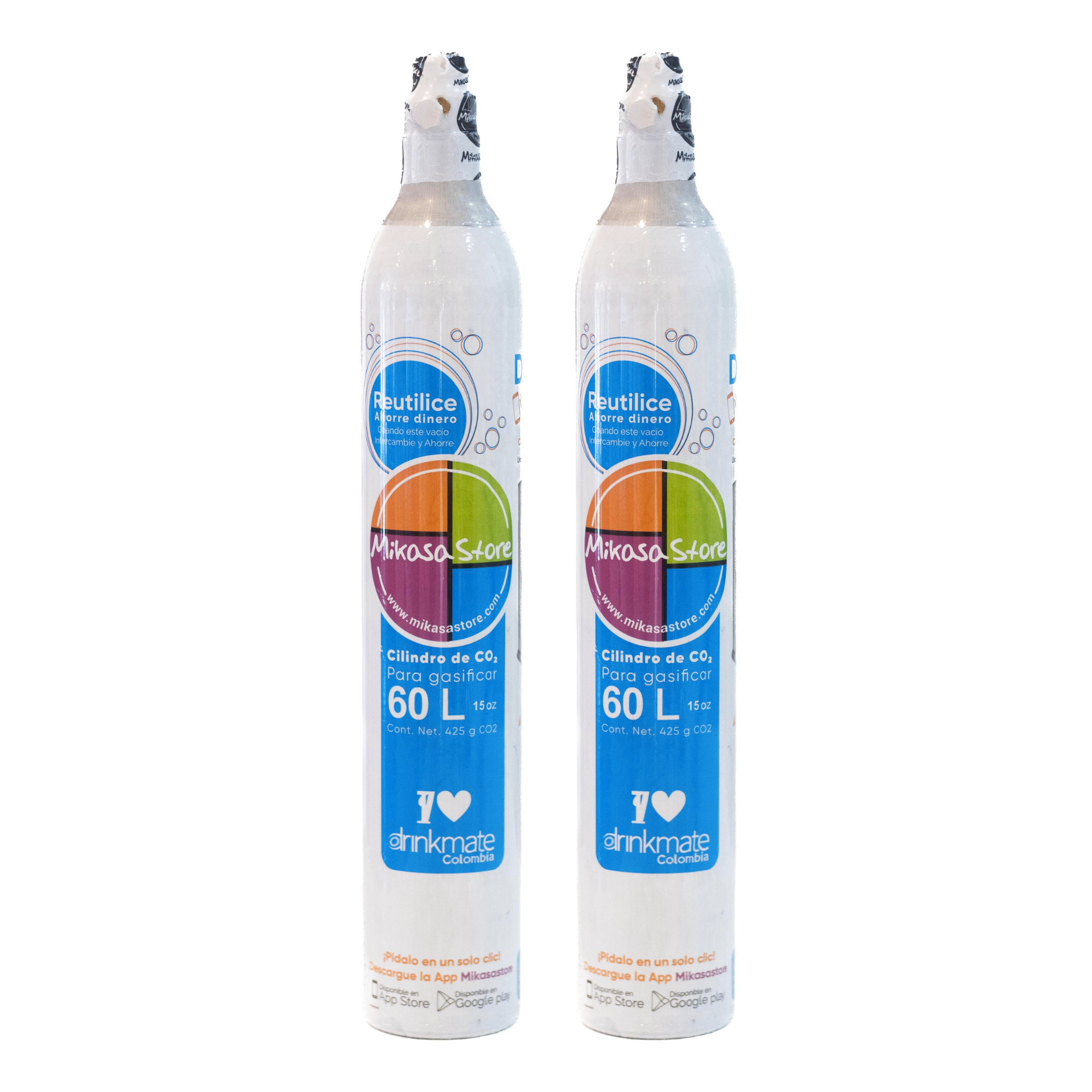 Combo 2 Cilindros de Repuesto De Gas Drinkmate Sodastream Philips
