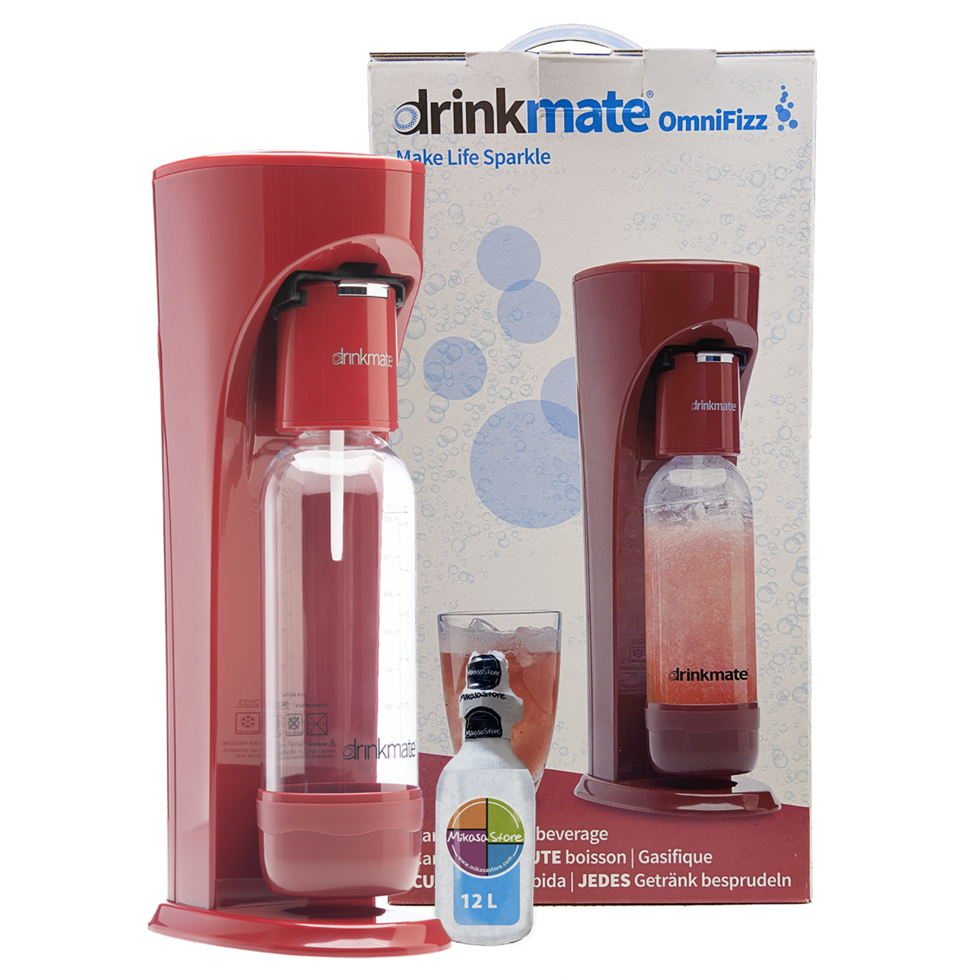 Máquina Roja Para Hacer Agua Con Gas Y Gaseosa Drinkmate