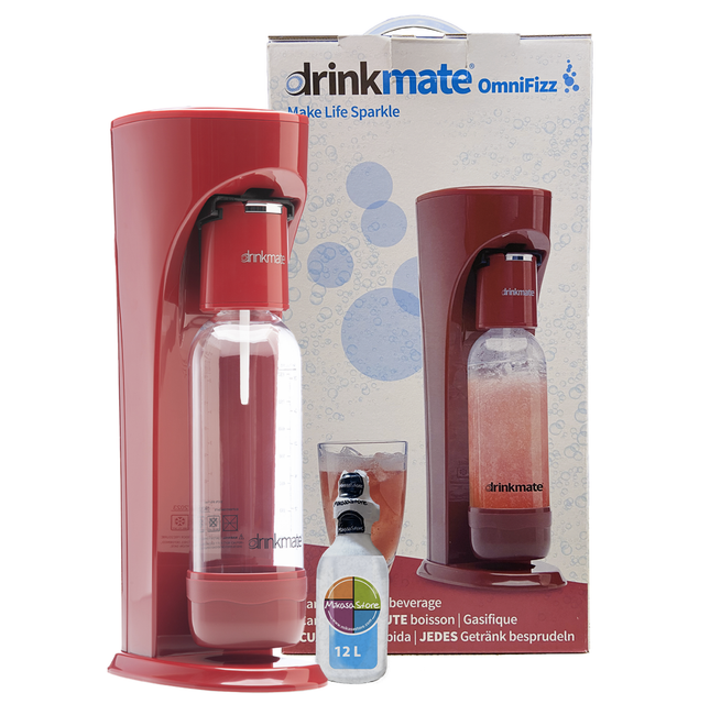 Máquina Roja Para Hacer Agua Con Gas Y Gaseosa Drinkmate