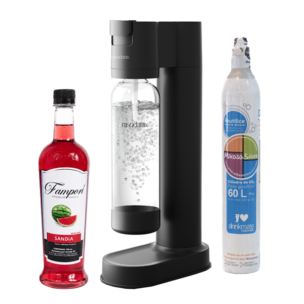 Combo Máquina MISODAMIX Fizzy Negra + Saborizante
