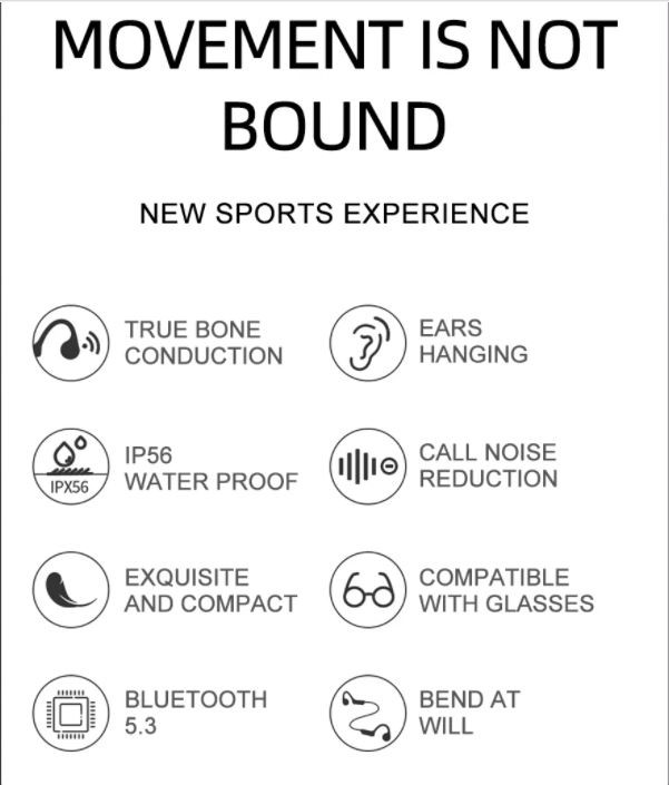 Xiaomi-auriculares de conducción ósea X7, cascos inalámbricos con Bluetooth,  Hifi, gancho para la or qym unisex
